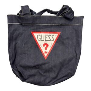 Guess Jeans Denim Dark Blue Shoulder/Tote Bag